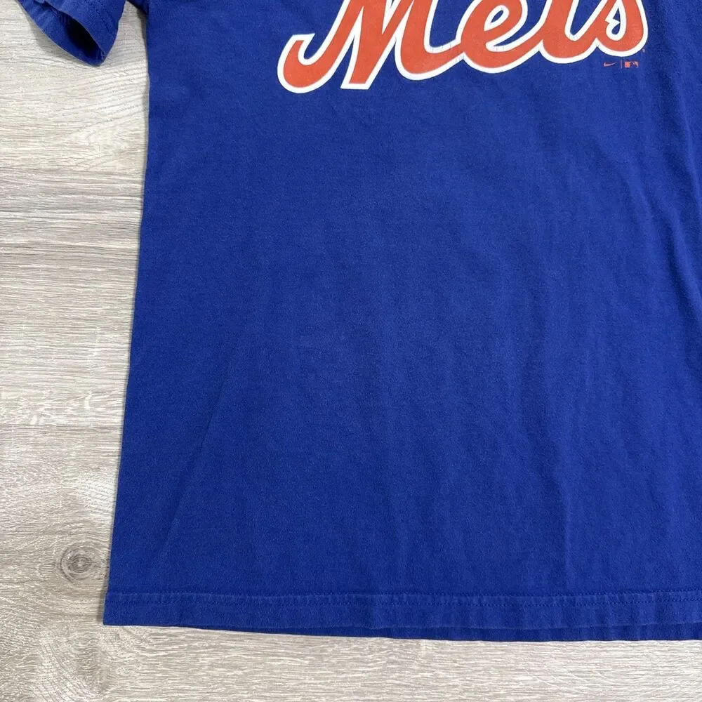 Francisco Lindor Shirt New York Mets Nike MLB Youth Medium 10 12 Blue Baseball